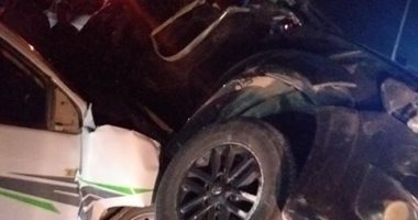 قارئ يشارك بصورة حادث تصادم على الطريق مصر إسماعيلية الصحراوي 