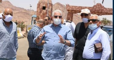 جولة تفقدية شاملة لمحافظ جنوب سيناء بمدينة سانت كاترين في إطار التطوير الشامل للمدينة