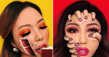 100 وش .. فنانة ترسم لوحات خداع بصرى مبهرة على وجهها بالمكياج