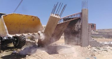 صور.. تنفيذ 5 قرارات إزالة التعديات على أراضى الدولة غرب الإسكندرية
