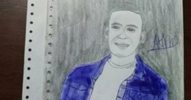 "أكرم" يشارك اليوم السابع برسومات فنية وبورترية تبرز موهبته الفنية