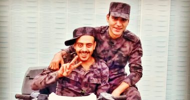 كلنا الجيش المصرى.. محمد يشارك بصورته بالزى العسكرى أثناء فترة التجنيد 