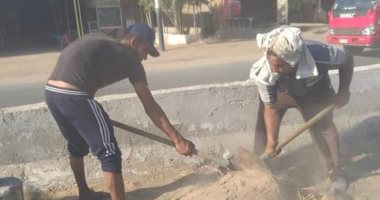 حملة مكبرة لرفع كفاءة طريق طنطا كفر الزيات وإزالة الأتربة 