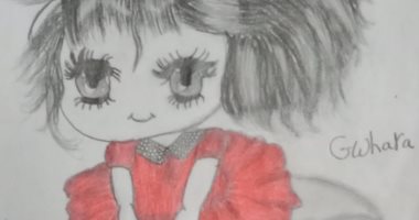 "جوهرة" من الجيزة تشارك اليوم السابع موهبتها فى الرسم