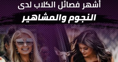 إنفو جراف.. أشهر فصائل الكلاب لدى النجوم والمشاهير