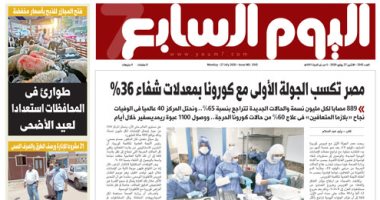 اليوم السابع: مصر تكسب الجولة الأولى مع كورونا بمعدلات شفاء 36%