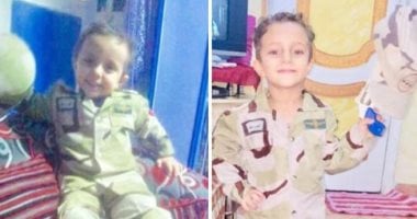 كلنا جيش مصر.. "أب" يشارك صورة أولاده "كيرلس" و"كيفن" بالزى العسكرى
