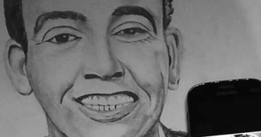 "محمود" من المنيا يشارك "اليوم السابع" موهبته في الرسم بصور مميزة للفنانين