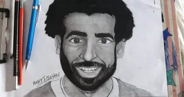 بصورة لمحمد صلاح.. "هاجر" تشارك "اليوم السابع"موهبتها بالرسم ببعض اللوحات