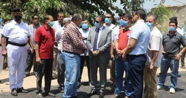 محافظ المنوفية يتفقد رصف طريق كفر سنجلف و 98 بتكلفة 6,5 مليون جنيه