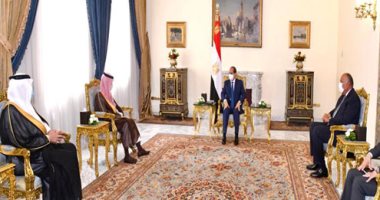 السيسى لوزير خارجية السعودية: التكاتف ووحدة الصف أقوى السبل الفعالة لدرء المخاطر الخارجية عن الوطن العربى.. فيصل بن فرحان ينقل تحيات خادم الحرمين وولى العهد ويشيد بدور مصر المحورى تحت قيادة الرئيس