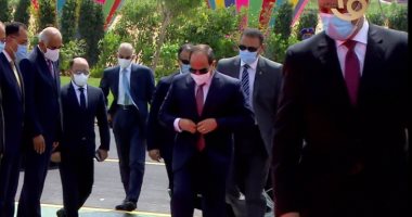 الرئيس السيسى يصل مقر افتتاح المدينة الصناعية بالروبيكى