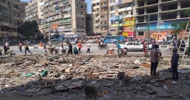 إزالة سور البريد المركزى بميدان المحطة بطنطا لاستكمال أعمال تطوير الميدان