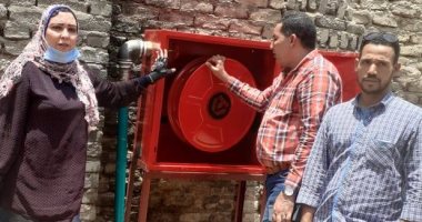 تركيب حنفيات حريق بالمدينة الصناعية وقرى العتمور بكوم أمبو فى أسوان