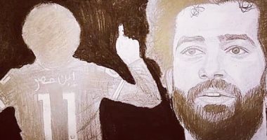 "السيد" يشارك برسومات فنية وبورترية تجسد حبه لـ"محمد صلاح"