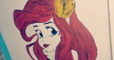 بألوان الدهانات.. قارئة تشارك صحافة المواطن برسومات كرتونية مميزة