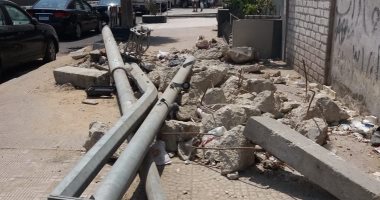 شكوى من تراكم مخلفات البناء فى ميدان الحجاز بمصر الجديدة فى القاهرة