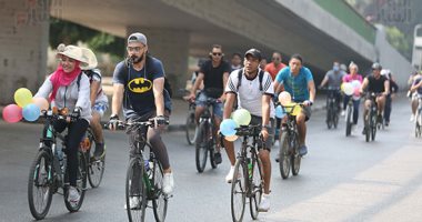 شباب الزمالك والمهندسين يحتفلون بأول أيام العيد بمسيرة دراجات
