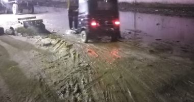 شكوى من غرق شارع القومية بمياه الصرف الصحى في الجيزة 
