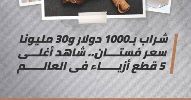 شراب بـ1000 دولار و30 مليونا سعر فستان.. شاهد أغلى أزياء فى العالم (إنفوجراف)