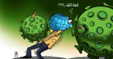 كاريكاتير صحيفة إماراتية.. العالم فى انتظار الموجة الثانية من كورونا