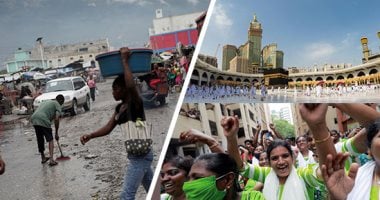 صور.. العالم هذا المساء.. حجاج بيت الله يؤدون طواف الوداع بالمسجد الحرام.. وتأهب بولاية فلوريدا استعدادا لاستقبال إعصار إسياس.. والأحزاب فى سريلانكا على قدم وساق قبل انطلاق معترك الانتخابات البرلمانية 2020 