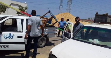 حملات مكبرة لإزالة الإشغالات والتعديات وغلق وتشميع مقهى ببورسعيد.. صور