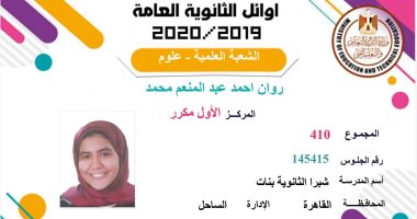 أوائل الثانوية العامة 2020 فى جميع الشعب .. الناجح يرفع أيده