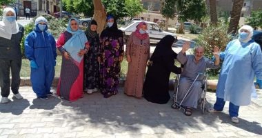 تعافى 8 حالات جديدة من فيروس كورونا بمستشفى حميات بنى سويف