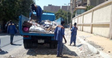 حملات نظافة ورفع إشغالات الكافيهات بالمعادى.. صور