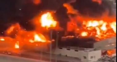 فيديو جديد لـ حريق سوق ‫عجمان الشعبى بالمنطقة الصناعية فى الإمارات