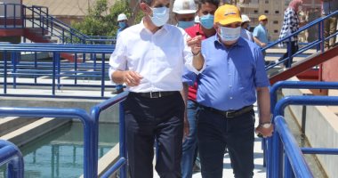محافظ الغربية ورئيس شركة المياه يتفقدان محطة المرشح بالمحلة الكبرى