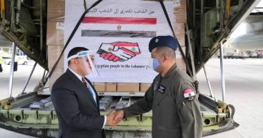 أول طائرات الجسر الجوي المصري تصل لبنان لتقديم الدعم بعد تفجير مرفأ بيروت