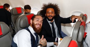 بعثة ريال مدريد تغادر إلى إنجلترا لمواجهة مان سيتي فى دوري الأبطال.. صور