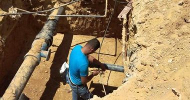 إصلاح كسر مفاجئ فى ماسورتى لمياه الشرب غرب وشرق الإسكندرية