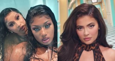كيلى جينر مفاجأة كليب "WAP" لكاردى بى وميجان ذا ستاليون.. فيديو وصور
