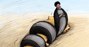 كاريكاتير صحيفة إماراتية.. نصر الله ثعبان يلتف على لبنان