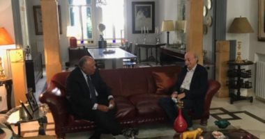 سامح شكرى يبحث آخر مستجدات الوضع بلبنان مع وليد جنبلاط