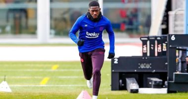 ديمبيلي يعود مران برشلونة استعدادا لمواجهة بلد الوليد 