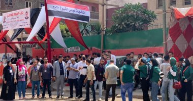 صور..زحام من الشباب على انتخابات مجلس الشيوخ بعين شمس