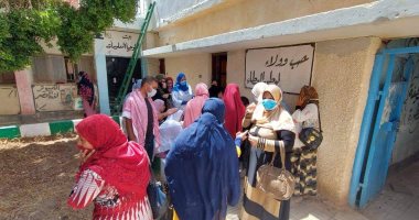 كبار السن يتصدرون المشهد الانتخابى فى اللجان الانتخابية بالخارجة.. صور 
