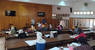 تربية نوعية جامعة المنوفية تستقبل 120 طالبا باختبارات القدرات.. صور