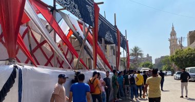 طوابير للشباب للمشاركة فى انتخابات الشيوخ خارج لجان عين شمس.. صور
