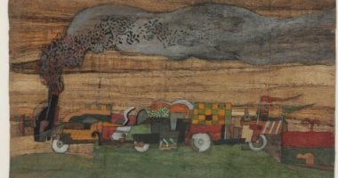 100 لوحة مصرية.. "قطار" إبداع النحات آدم حنين فى الرسم 