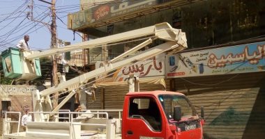 رفع إشغالات وتحرير محاضر فى حملة لمدينة الواسطى ببنى سويف.. صور