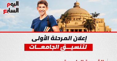 إنفوجراف.. الحد الأدنى للمرحلة الأولى لتنسيق الجامعات
