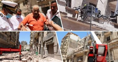 محافظة القاهرة تسلم أسر عقار وسط البلد المنهار وحدات مجهزة بالأسمرات فى أقل من ساعتين.. الحماية المدنية تنقذ 14 شخصا بينهم 4 مصابين وتخلى العقارات المجاورة من السكان.. وتواصل البحث عن شخصين أسفل الأنقاض.. صور