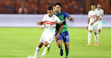 أبو جبل ينقذ الزمالك في الشوط الأول أمام المقاصة