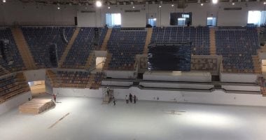 صور.. استعدادات صالة العاصمة الإدارية الجديدة لاستقبال مونديال اليد 2021 