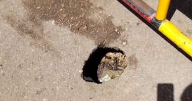 هبوط أرضى مفاجئ بميدان الشون بالمحلة وفرض كردون بالمنطقة.. صور